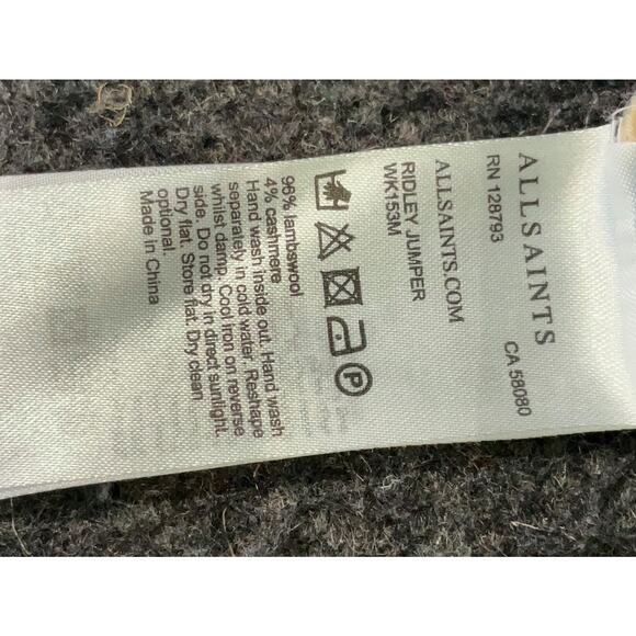 Allsaints Ridley Cashmere Wool White Sweater Jumper ASO Meghan Markle XS - Picture 5 of 5